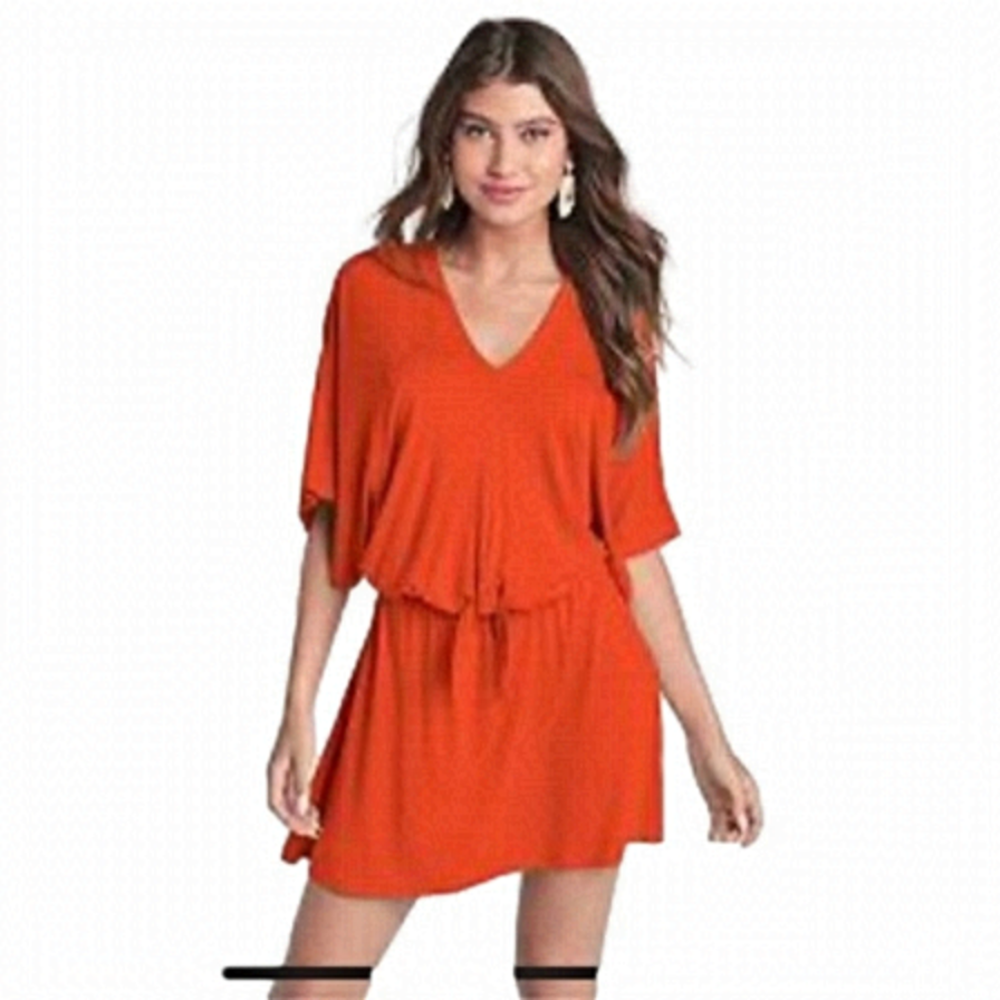 NWT VENUS Front Knot Dress in Orange